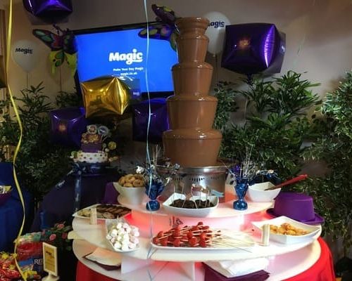 Corporate-Chocolate-Fountain-Event Luxury Chocolate Fountain Wedding