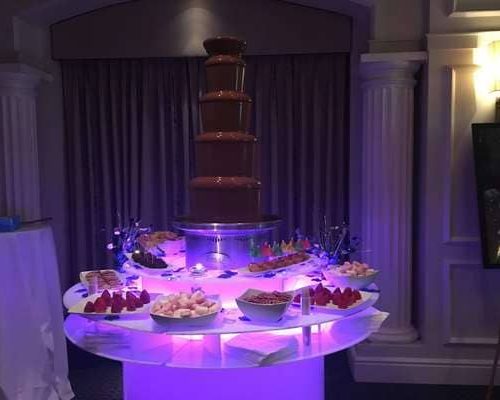 Evening-reception-Chocolate-fondue Chocolate Fountain full display London, Surrey, Berkshire