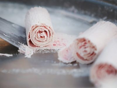Ice Cream Rolls ready to be served Ice Cream Rolls ready to be served