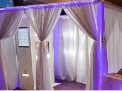 VIP Photo Booth welovebooths Stylish and elegant photo booth with open curtain