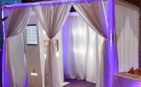 VIP Photo Booth welovebooths Stylish and elegant photo booth with open curtain