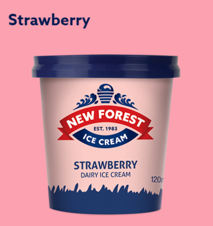 Strawberry 120ml Tub Ice Cream