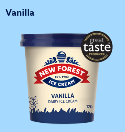 Vanilla 120ml Tub Ice Cream